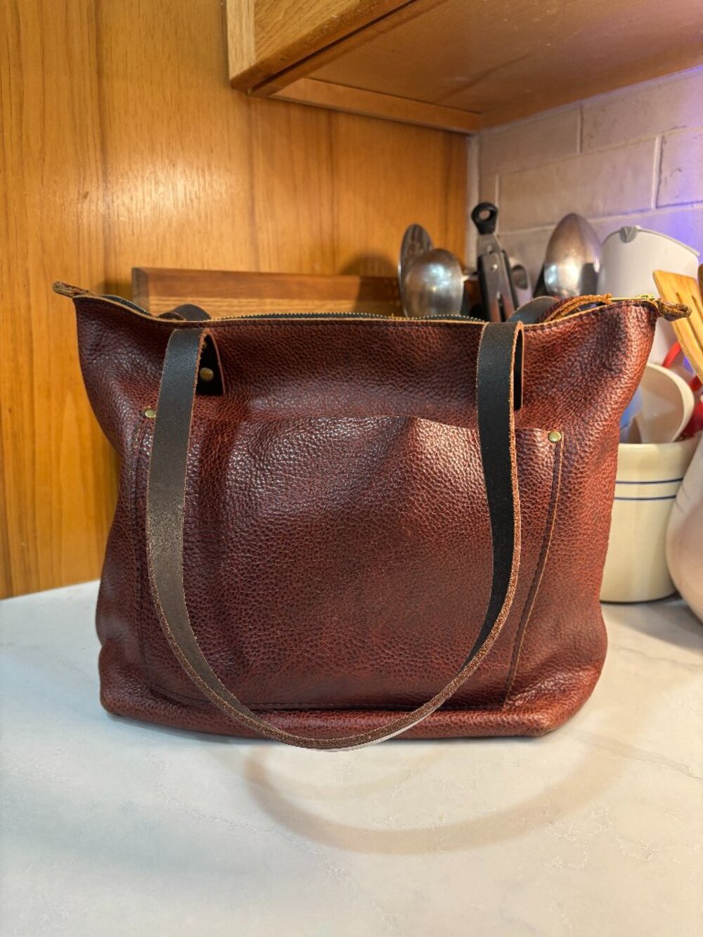 Portland Leather Slouchy Tote Bag